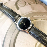 Movado Museum Black Dial Black Leather Strap Watch For Women - 2100004 Buy Now By Movado
