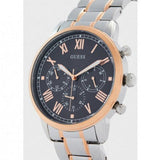 Guess Hendrix Chronograph Blue Dial Two Tone Steel Strap Watch for Men - W1309G4 Buy Now By Guess