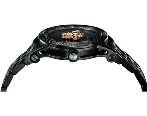 Versace Palazzo Empire Quartz Black Dial Black Steel Strap Watch For Men - VEDB00518 Buy Now By Versace