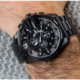 Diesel Mega Chief Chronograph Black Dial Black Steel Strap Watch For Men - DZ4283 Buy Now By Diesel