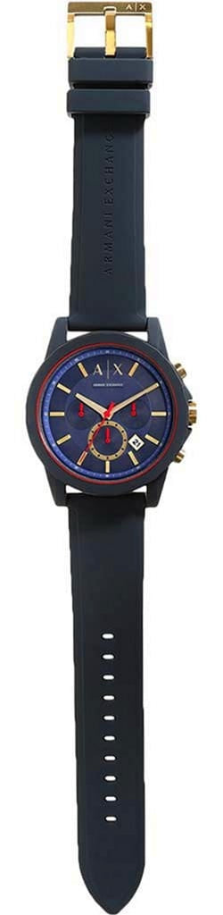 Armani Exchange Outerbanks Chronograph Blue Dial Blue Silicone Strap Watch For Men - AX1335 Buy Now By Armani Exchange