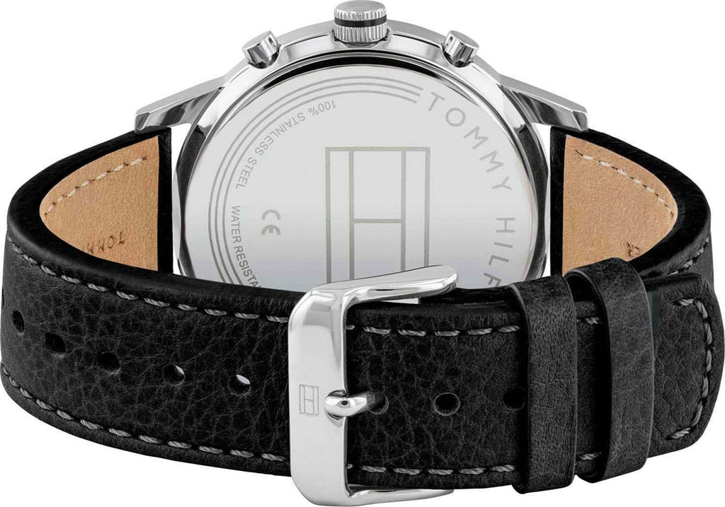Tommy Hilfiger Kyle Quartz Black Dial Black Leather Strap Watch for Men - 1791630 Buy Now By Tommy Hilfiger