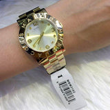 Marc Jacobs Amy White Dial Gold Steel Strap Watch for Women - MBM3182 Buy Now By Marc Jacobs