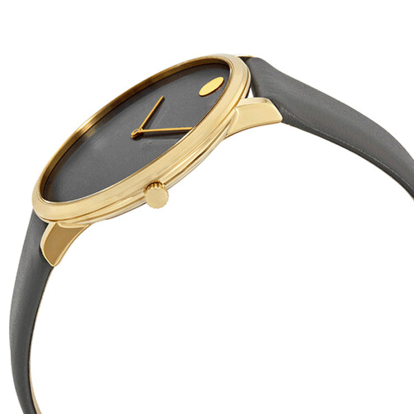 Movado 70th Anniversary Special Edition Grey Dial Grey Leather Strap Watch For Women - 0607140 Buy Now By Movado