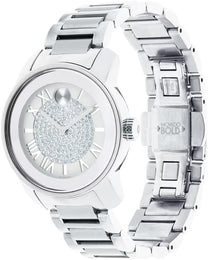 Movado Bold Crystal Pave Silver Dial Silver Steel Strap Watch for Women - 3600254 Buy Now By Movado