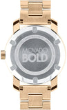 Movado Bold Rose Gold Dial Rose Gold Steel Strap Watch For Women - 3600335 Buy Now By Movado