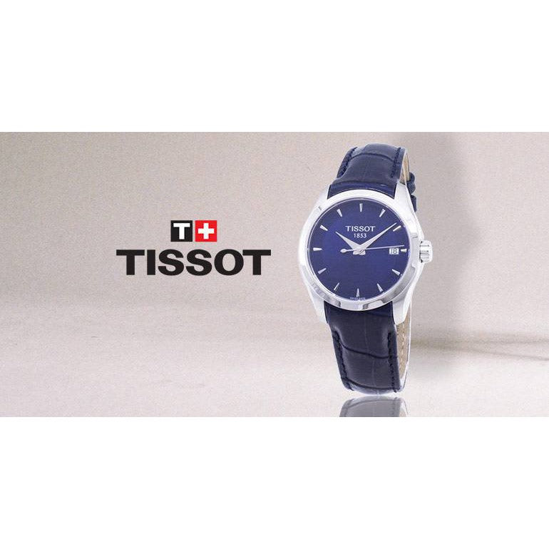 Tissot Couturier Lady Blue Dial Blue Leather Strap Watch for Women - T035.210.16.041.00 Buy Now By Tissot