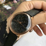 Swarovski Crystalline Hours Black Dial Black Leather Strap Watch for Women - 5295377 Buy Now By Swarovski