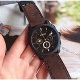 Fossil Machine Flight Chronograph Brown Dial Brown Leather Strap Watch for Men - FS4656 Buy Now By Fossil