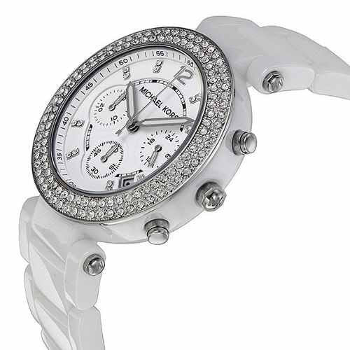 Michael Kors Parker White Dial White Leather Strap Watch for Women - MK5848 Buy Now By Michael Kors