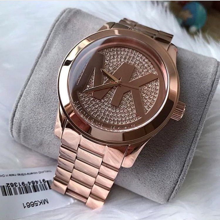 Michael Kors Runway Rose Gold Dial Rose Gold Steel Strap Watch for Women - MK5661 Buy Now By Michael Kors