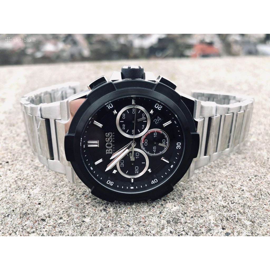 Hugo Boss Supernova Chronograph Black Dial Silver Steel Strap Watch for Men - 1513359 Buy Now By Hugo Boss