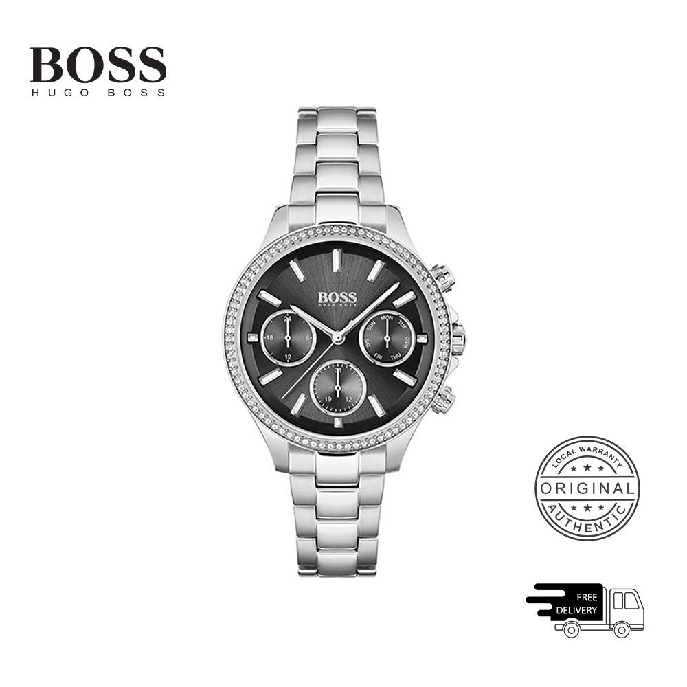 Hugo Boss Hera Black Dial Silver Steel Strap Watch for Women - 1502593 Buy Now By Hugo Boss