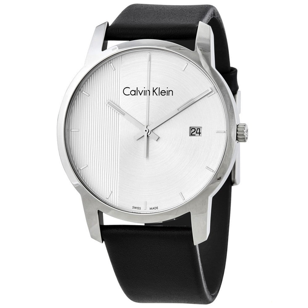 Calvin Klein City Silver Dial Black Steel Strap Watch for Men - K2G2G1CX Buy Now By Calvin Klein