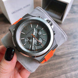 Michael Kors Dylan Chronograph Grey Dial Orange Rubber Strap Watch for Men - MK8296 Buy Now By Michael Kors