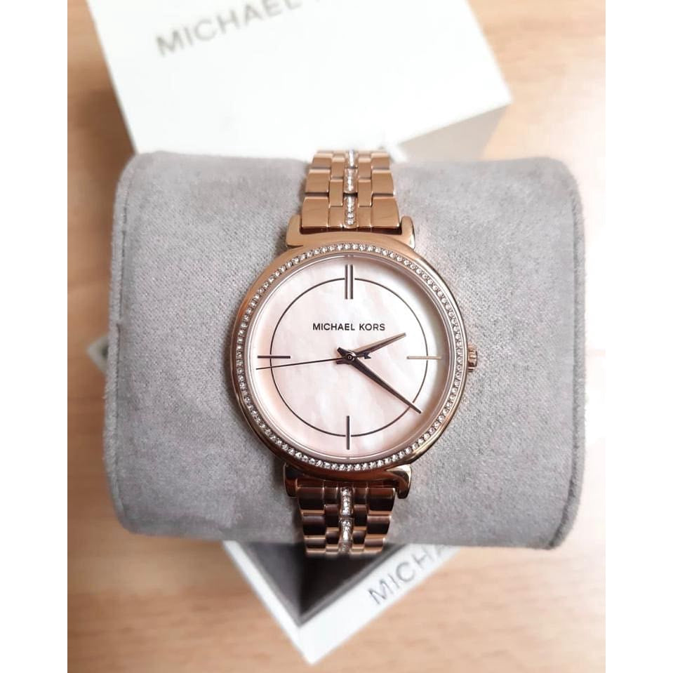 Michael Kors Cinthia Mother of Pearl Rose Gold Dial Rose Gold Steel Strap Watch for Women - MK3643 Buy Now By Michael Kors