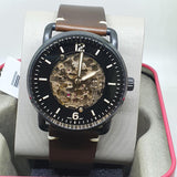 Fossil Commuter Automatic Black Dial Brown Leather Strap Watch for Men - ME3158 Buy Now By Fossil