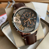 Fossil Townsman Automatic Black Dial Brown Leather Strap Watch for Men - ME1163 Buy Now By Fossil