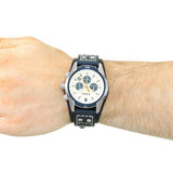 Fossil Coachman Chronograph White Dial Blue Leather Strap Watch for Men - CH3051 Buy Now By Fossil