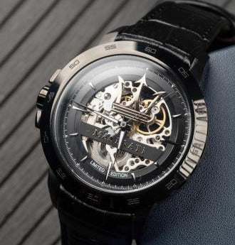 Maserati Potenza Automatic Black Dial Black Leather Strap Stainless Steel Watch For Men - R8821119006 Buy Now By Maserati