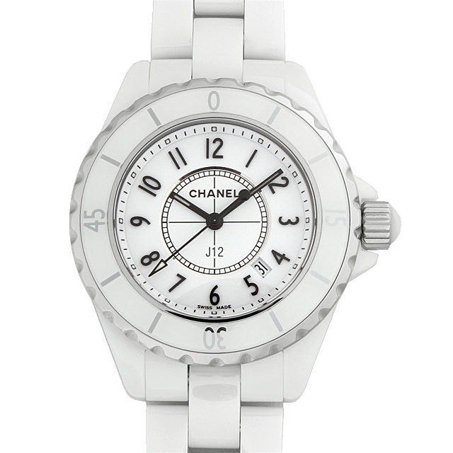 Chanel J12 Ceramic White Dial White Steel Strap Watch for Women - J12 H0968 Buy Now By Chanel