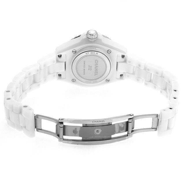 Chanel J12 Quartz Diamonds White Dial White Steel Strap Watch for Women - J12 H6418 Buy Now By Chanel
