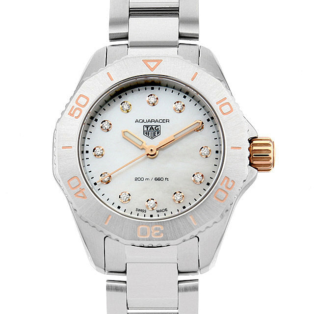 Tag Heuer Aquaracer Professional 200 Quartz Diamonds White Dial Silver Steel Strap Watch for Women - WBP1450.BA0622 Buy Now By Tag Heuer