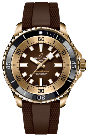 Breitling Superocean Automatic 44 Brown Dial Brown Rubber Strap Watch for Men - N17376201Q1S1 Buy Now By Breitling