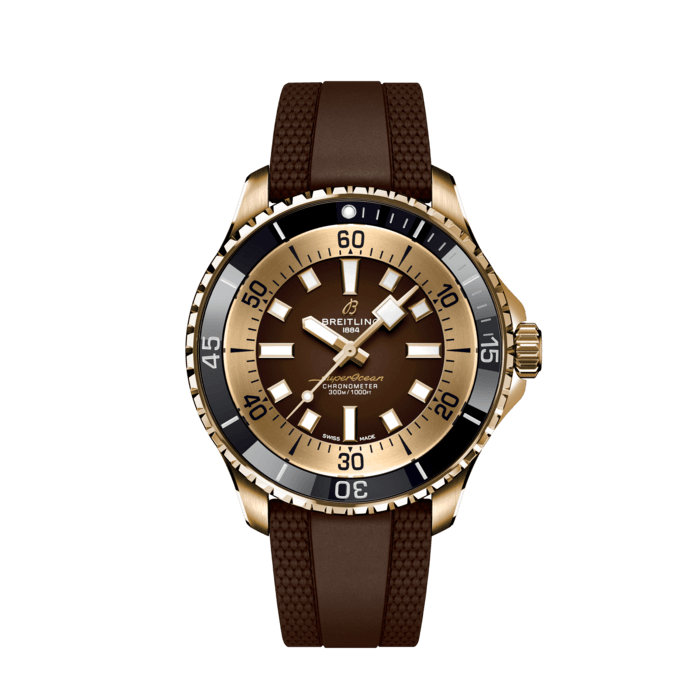 Breitling Superocean Automatic 44 Brown Dial Brown Rubber Strap Watch for Men - N17376201Q1S1 Buy Now By Breitling