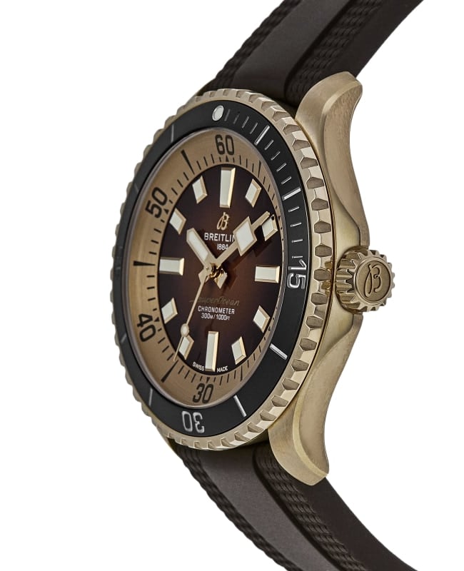 Breitling Superocean Automatic 44 Brown Dial Brown Rubber Strap Watch for Men - N17376201Q1S1 Buy Now By Breitling