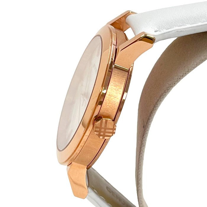 Burberry The City White Dial White Leather Strap Watch for Women - BU9012 Buy Now By Burberry