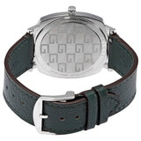 Gucci Grip Silver Dial Green Leather Strap Unisex Watch - YA157412 Buy Now By Gucci
