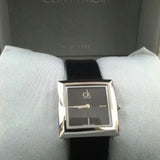 Calvin Klein Mark Black Dial Black Leather Strap Watch for Women - K3R231C1 Buy Now By Calvin Klein