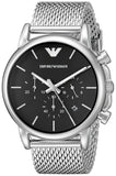 Emporio Armani Luigi Chronograph Black Dial Silver Mesh Bracelet Watch For Men - AR1811 Buy Now By Emporio Armani