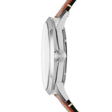 Fossil Townsman Automatic Skeleton Blue Dial Brown Leather Strap Watch for Men - ME3154 Buy Now By Fossil