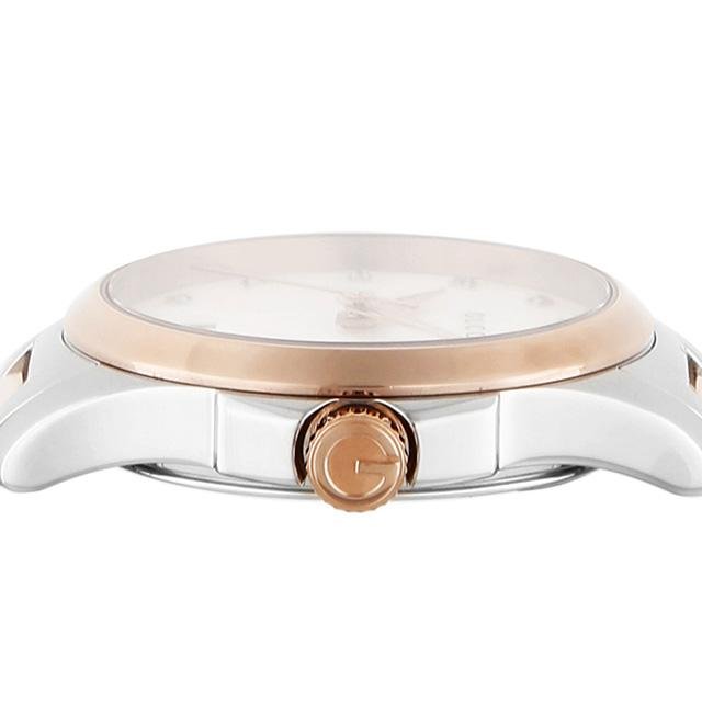 Gucci G Timeless Diamonds Mother of Pearl Dial Two Tone Steel Strap Watch For Women - YA126544 Buy Now By Gucci