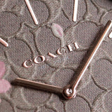 Coach Perry Floral Motif Fawn Dial Pink Leather Strap Watch for Women - 14503442 Buy Now By Coach