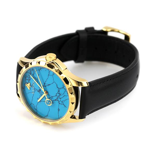 Gucci G Timeless Turquoise Blue Dial Black Leather Strap Watch For Men - YA126462 Buy Now By Gucci