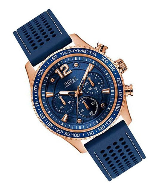 Guess Fleet Blue Dial Blue Rubber Strap Watch for Men - W0971G3 Buy Now By Guess