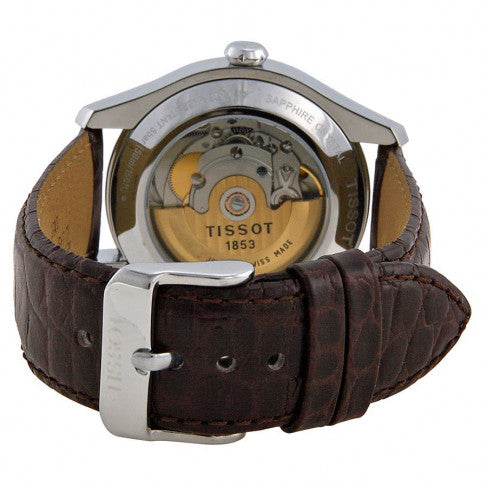 Tissot T Classic T One Automatic Silver Dial Brown Leather Strap Watch For Men - T038.430.16.037.00 Buy Now By Tissot
