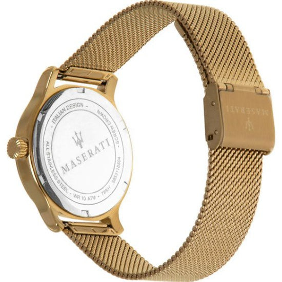 Maserati Epoca Mother of Pearl Dial Yellow Gold Mesh Strap Watch For Women - R8853118502 Buy Now By Maserati