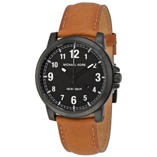 Michael Kors Paxton Analog Black Dial Brown Rubber Strap Watch For Men - MK8502 Buy Now By Michael Kors
