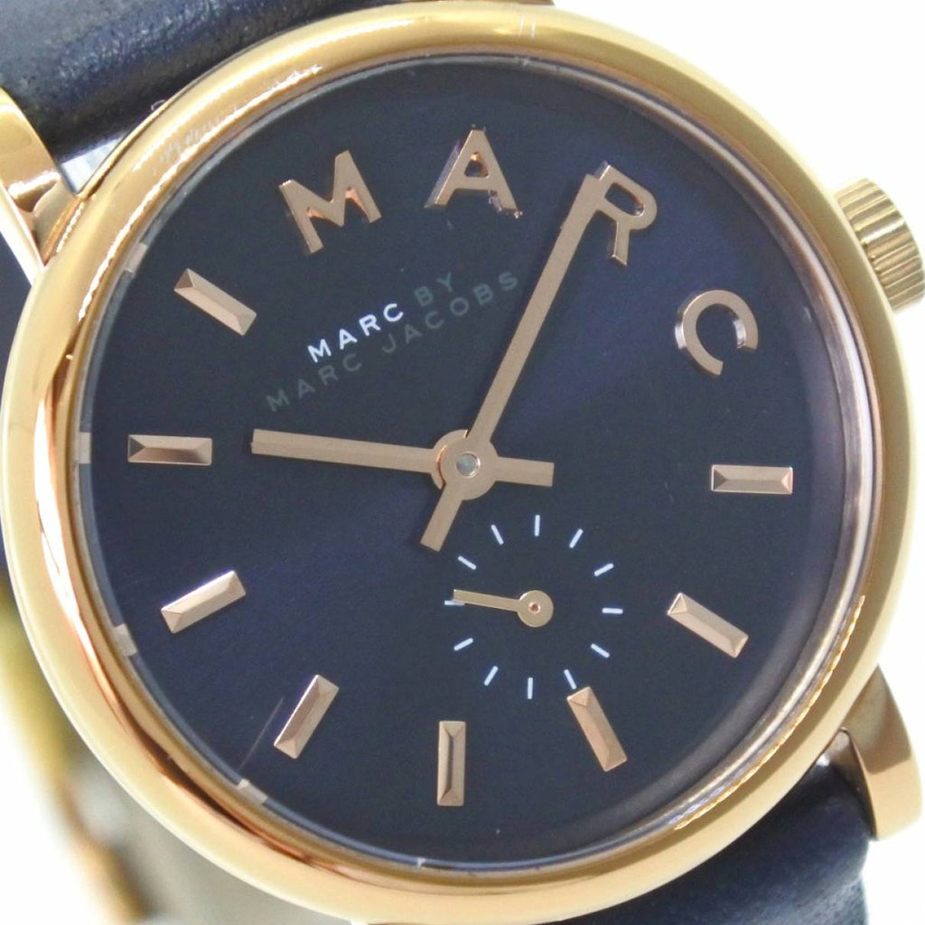 Marc Jacobs Baker Navy Blue Dial Blue Leather Strap Watch for Women - MBM1331 Buy Now By Marc Jacobs