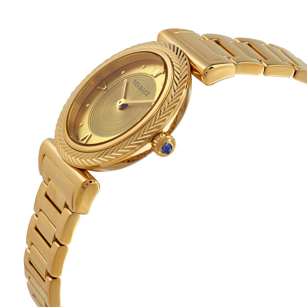 Versace V-Motif Gold Dial Gold Steel Strap Watch for Women - VERE00618 Buy Now By Versace