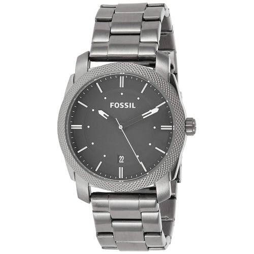 Fossil Machine Chronograph Black Dial Grey Steel Strap Watch for Men - FS4774 Buy Now By Fossil