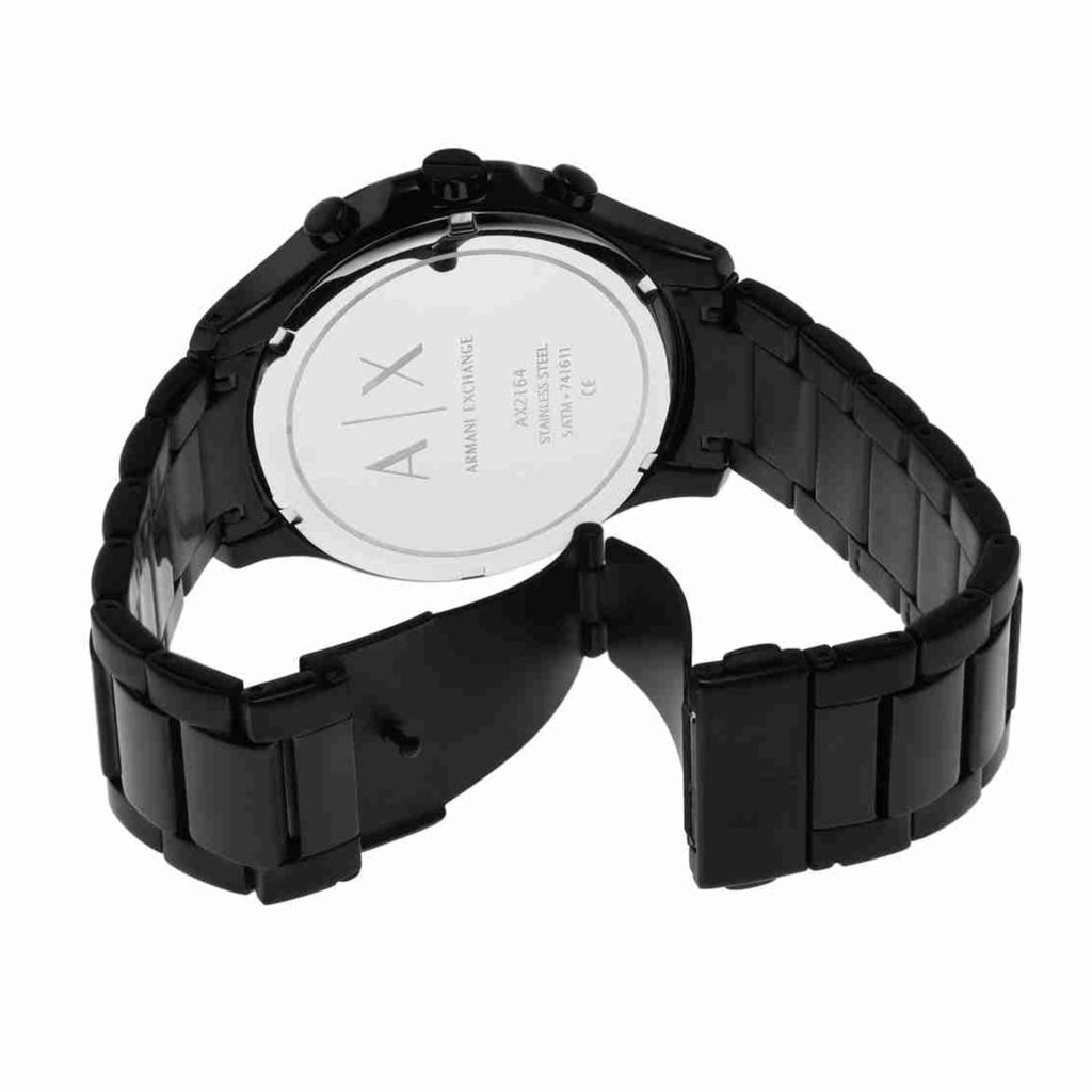 Armani Exchange Hampton Chronograph Black Dial Black Steel Strap Watch For Men - AX2164 Buy Now By Armani Exchange