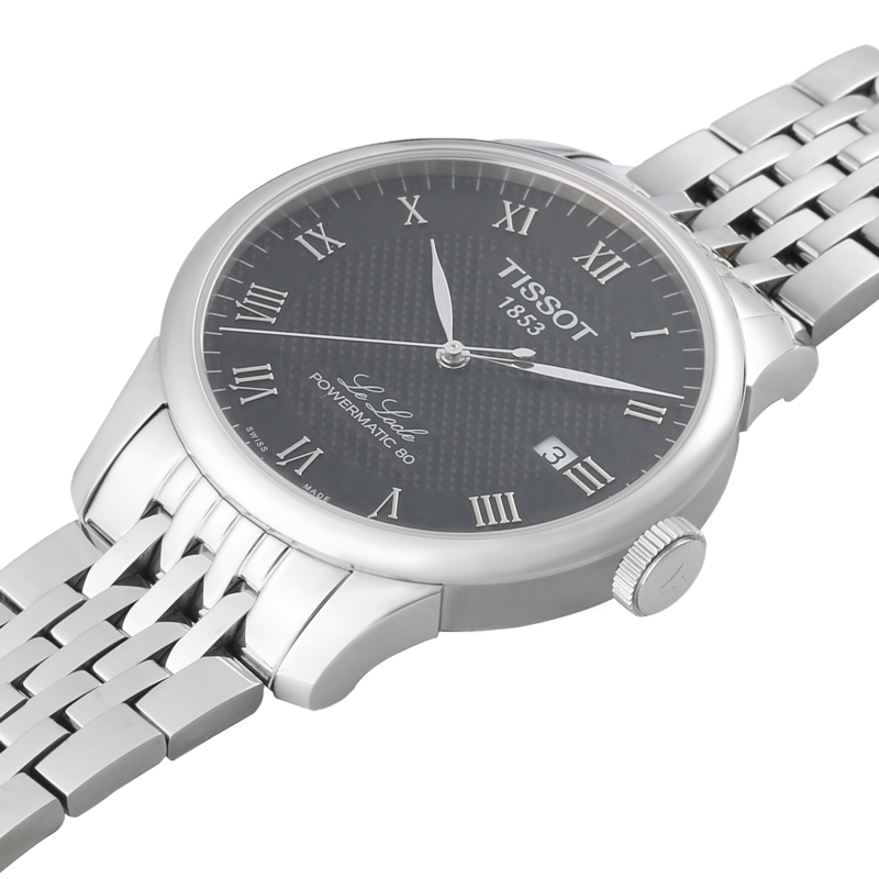 Tissot Le Locle Powermatic 80 Black Dial Silver Steel Strap Watch For Men - T006.407.11.053.00 Buy Now By Tissot