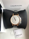 Calvin Klein Even White Dial Black Leather Strap Watch for Women - K7B236C6 Buy Now By Calvin Klein