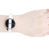 Calvin Klein Rebel White Black Dial White Leather Strap Watch for Women - K8P231L1 Buy Now By Calvin Klein