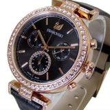 Swarovski Era Journey Chronograph Black Dial Black Leather Strap Watch for Women - 5295320 Buy Now By Swarovski